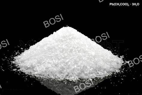 Piombo inodore II acetato triidrato stabile in condizioni normali 280-282.C Punto di fusione